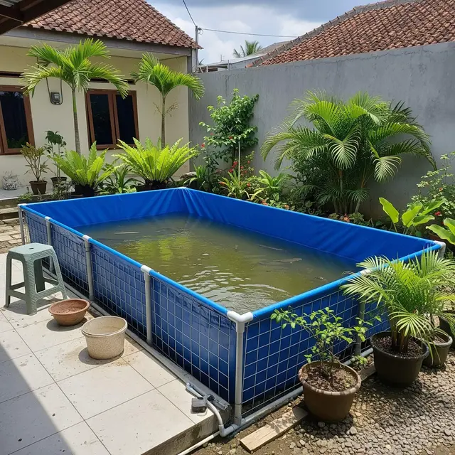 Desain Halaman Belakang untuk Ternak Lele