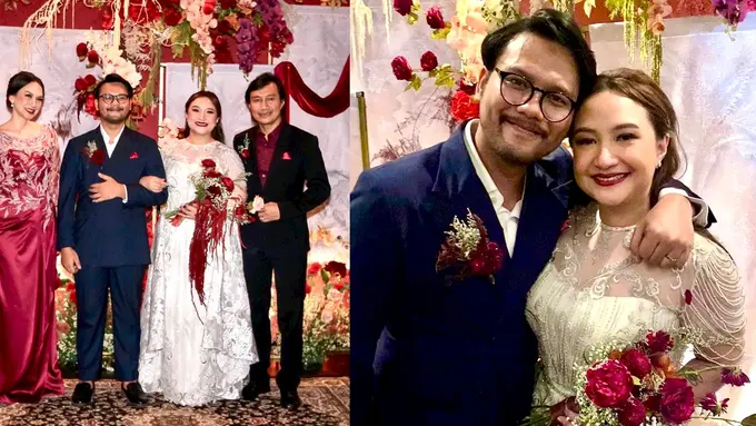 6 Gaya Chika Anak Katon Bagaskara Bergaun Lace Sederhana Saat Menikah dengan Kekasihnya