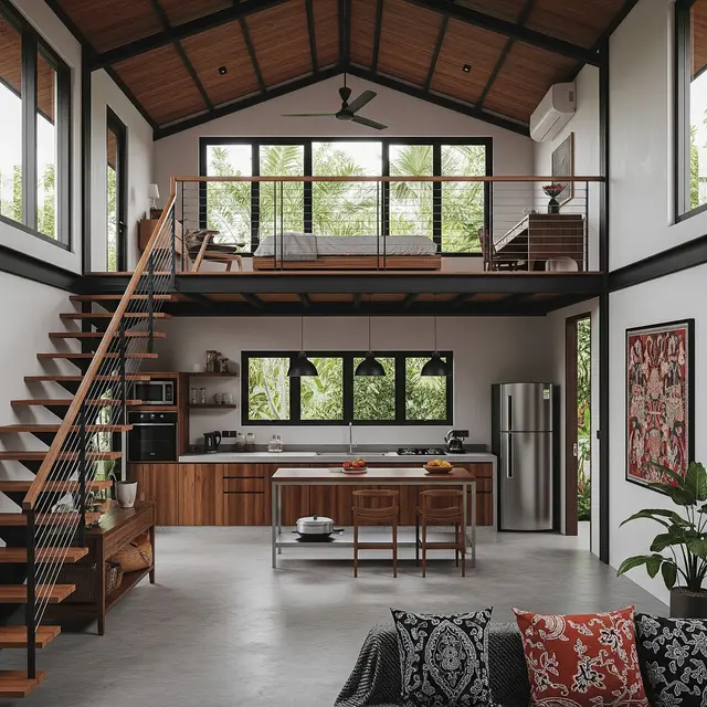 9 Model Rumah Mezzanine Kekinian dengan Dapur Open Space, Maksimalkan Lahan