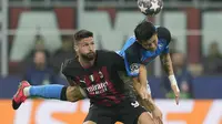 Kemenangan itu membuat AC Milan unggul agregat 1-0 atas Napoli. (AP Photo/Antonio Calanni)