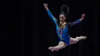 Pesenam Malaysia, Farah Ann, saat tampil pada Asian Games XVIII cabang senam di JiExpo Kemayoran, Jakarta, Rabu (22/8/2018). Selain cantik, dirinya merupakan salah satu pesenam putri terbaik Malaysia. (Bola.com/Vitalis Yogi Trisna)