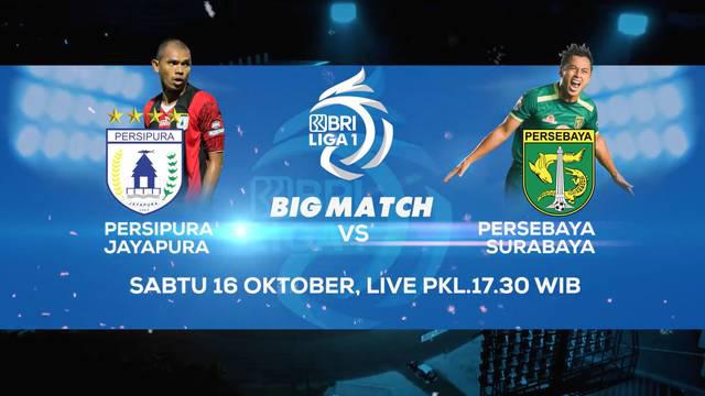 Berita video teaser big match BRI Liga 1 2021/2022 antara Persipura Jayapura melawan Persebaya Surabaya yang akan ditayangkan di Indosiar dan Vidio pada Sabtu (16/10/2021) pukul 18.15 WIB.