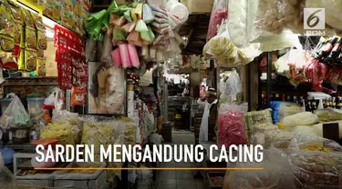 Sejumlah pedagang di Pasar Kebayoran Lama mengaku belum tahu adanya sarden yang mengandung cacing.