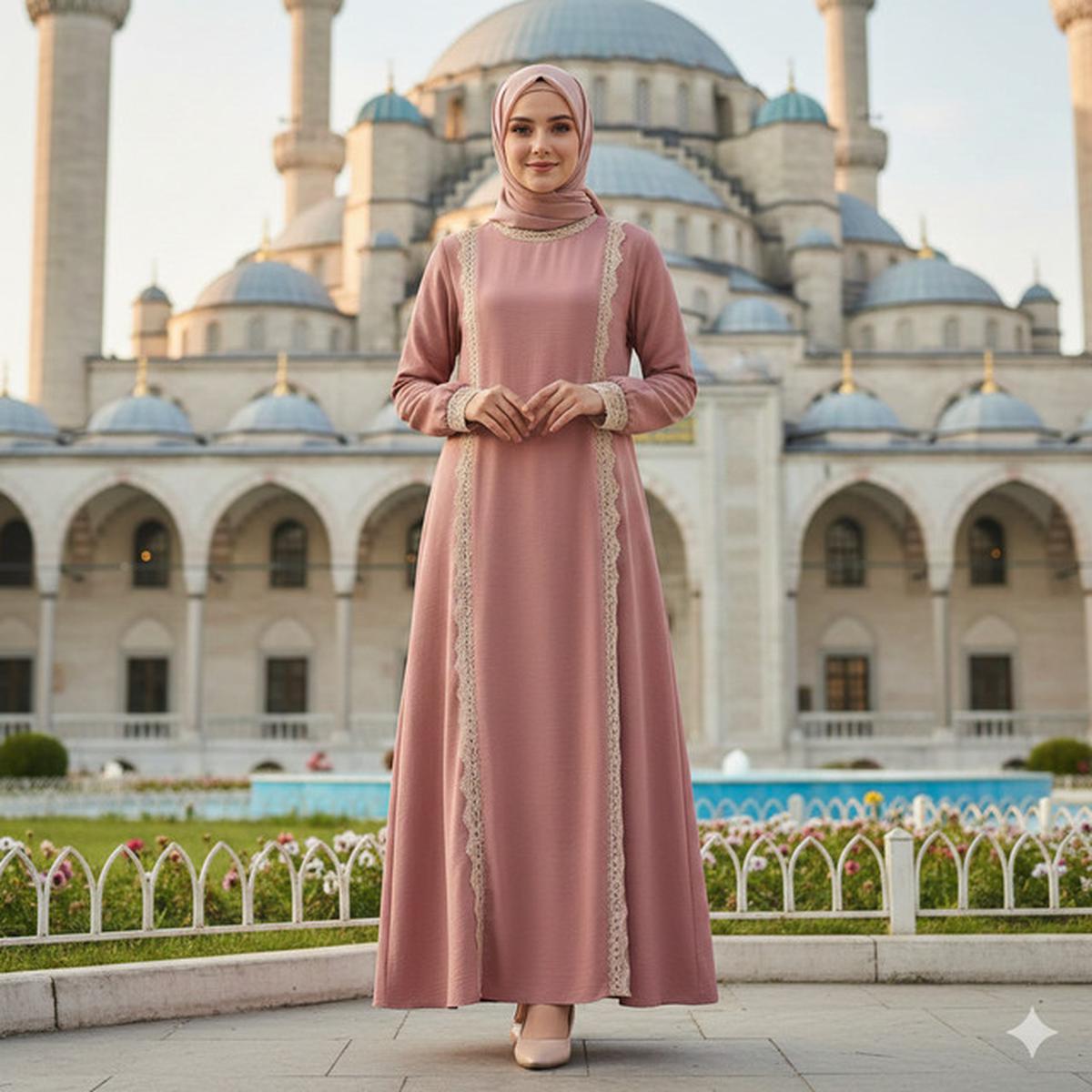 7 Model Gamis Crinkle Kombinasi Brokat Terbaru, Desain Elegan dan Kekinian