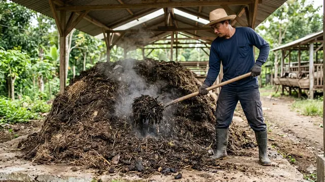 Cara Fermentasi Kohe Kambing (Foto: Gemini AI)