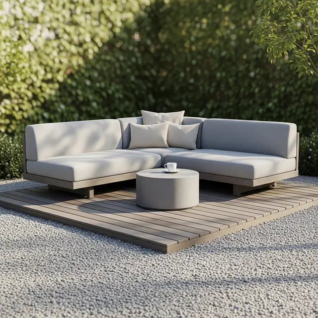 Ide Outdoor Lounge Ukuran 2x2 Meter (AI Generated)