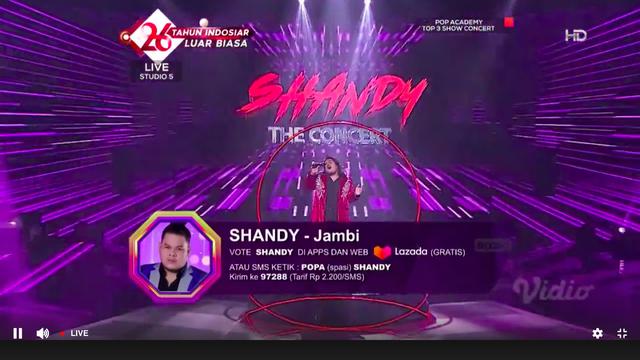 Penampilan Shandy Jambi di Pop Academy Indosiar Top 3 Concert
