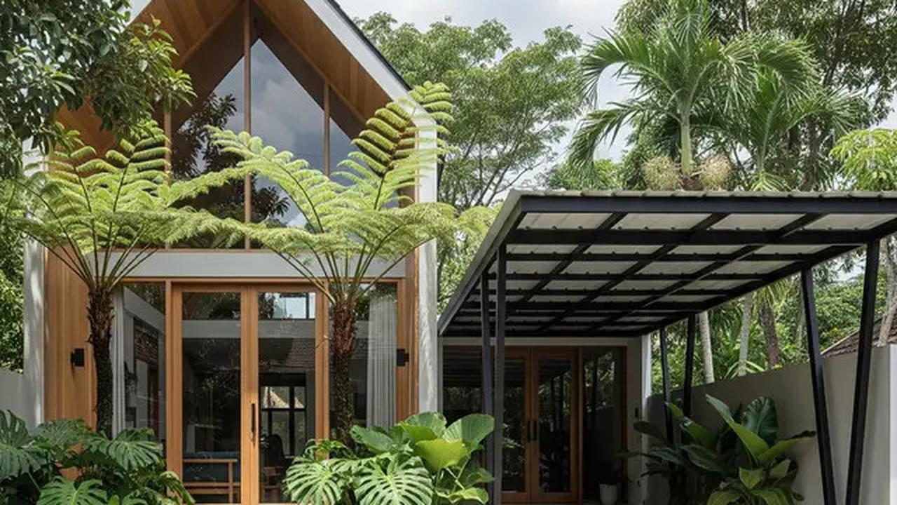 9 Model Rumah Atap Pelana Minimalis dengan Carport Baja Ringan, Makin Diminati