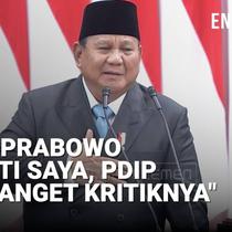 Prabowo dalam pidatonya di Paripurna DPR menyinggung sikap PDIP nan berada di luar pemerintah.