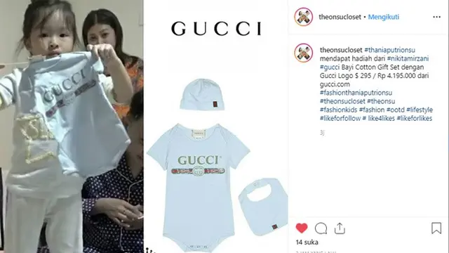 Meski Baru Lahir, Putri Ruben Onsu Ini Sudah Kenakan Barang-Barang Branded