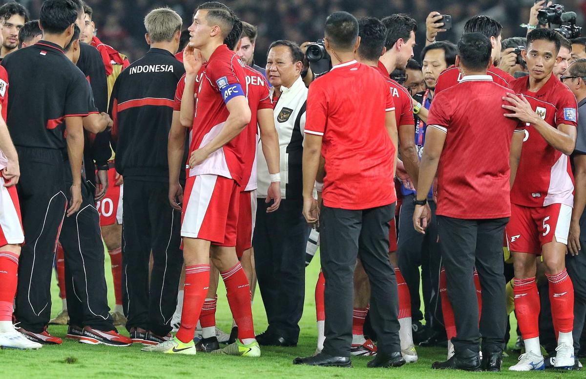 Prabowo beri selamat ke pemain Timnas Indonesia