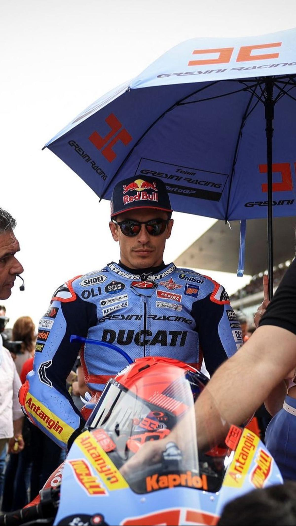 Saat balapan yang berlangsung di Algarve International Circuit, Portimao memasuki lap kedua, Marquez langsung gas pol hingga naik ke urutan ketiga setelah menyalip Vinales. AFP Photo