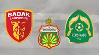 Bhayangkara FC, Badak Lampung dan Persikabo 1973. (Bola.com/Dody Iryawan)