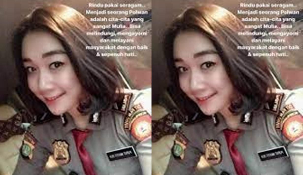 Puput Nastiti Devi saat berseragam polwan semakin terlihat menawan. Rambut pendek Puput berhasil bikin kagum banyak orang. Perempuan berpangkat bripda ini sukses tuai atensi publik. (Liputan6.com/IG/puputnastitidevi)