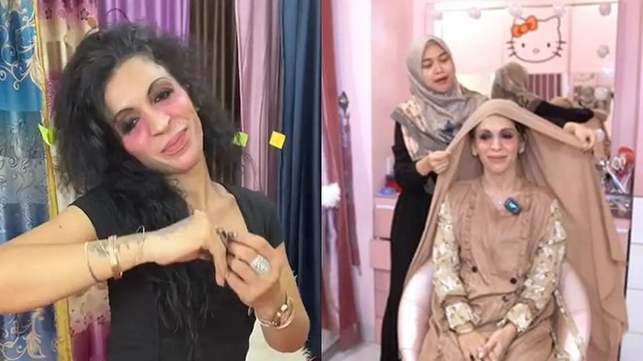 6 Momen Ria Ricis Bantu Pakaikan Hijab ke Kak Jill, Terkejut Lihat Cermin