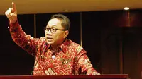 Ketua MPR RI Zulkifli Hasan membuka dan memberi pengantar Sosialisasi Empat Pilar MPR di kalangan Korps Alumni HMI (Kahmi) di Gedung Nusantara V, Komplek Parlemen Senayan, Jakarta.