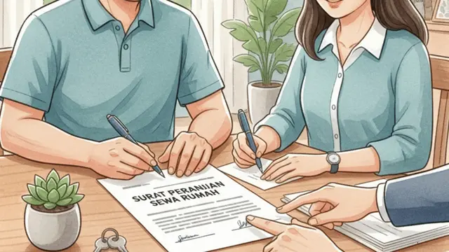 Surat Perjanjian Kontrak Rumah.