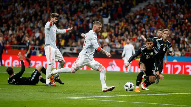 Spanyol Pesta Enam Gol ke Gawang Argentina