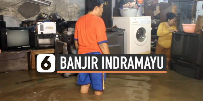VIDEO: Curah Hujan Tinggi, Banjir Rendam Ratusan Rumah di Indramayu