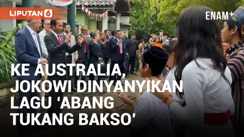 VIDEO: Kunjungi Sumatran Village, Presiden Jokowi dan PM Australia Disambut Lagu 'Abang Tukang Bakso'