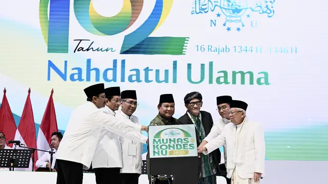 Presiden Prabowo Subianto saat menghadiri Hari Lahir (Harlah) ke-102 Nahdlatul Ulama di Istora Senayan Jakarta, Rabu (5/2/2025). (Foto: Biro Pers Sekretariat Presiden)