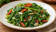 Resep Tumis Daun Labu dengan Bawang Putih dan Cabai, Simpel tapi Sedap