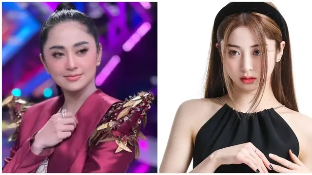 Bak Kembaran Idol Kpop, Ini 6 Potret Kemiripan Dewi Perssik dan Yunjin Le Sserafim