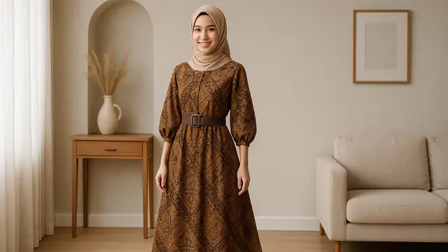 7 Model Midi Dress Batik yang Anggun dan Kekinian, Cocok untuk Segala Acara
