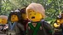 Sebuah adegan dari karakter-karakter dari The Lego Ninjago Movie.  Film Lego Ninjago adalah film komedi aksi komedi animasi animasi komputer 3D yang akan datang yang diproduksi oleh Warner Animation Group. (Warner Bros. Pictures via AP)