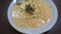Mi celor asal Palembang yang mirip seperti spagetti ala Italia (Liputan6.com / Nefri Inge)