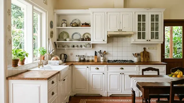 Ilustrasi Warna Kabinet Dapur yang Bikin Terkesan Jadul/AI Generated