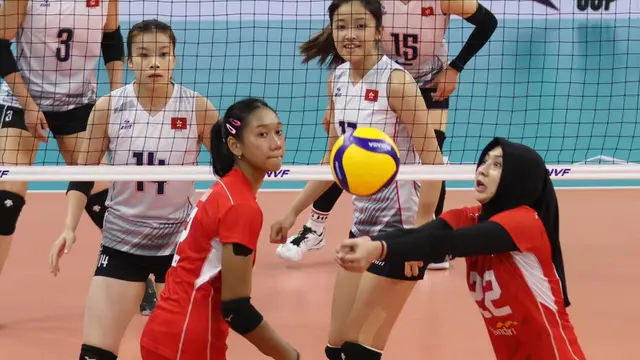 Foto: Jalani Laga Pembuka Grup B, Timnas Voli Putri Indonesia Langsung Tumbang dari Hong Kong di AVC Challenge Cup 2024