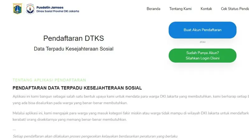 Cara Daftar DTKS DKI Jakarta yang Sudah Mulai Dibuka Sejak Hari Ini, Senin (22/8/2022) hingga Sabtu 10 September 2022 mendatang.