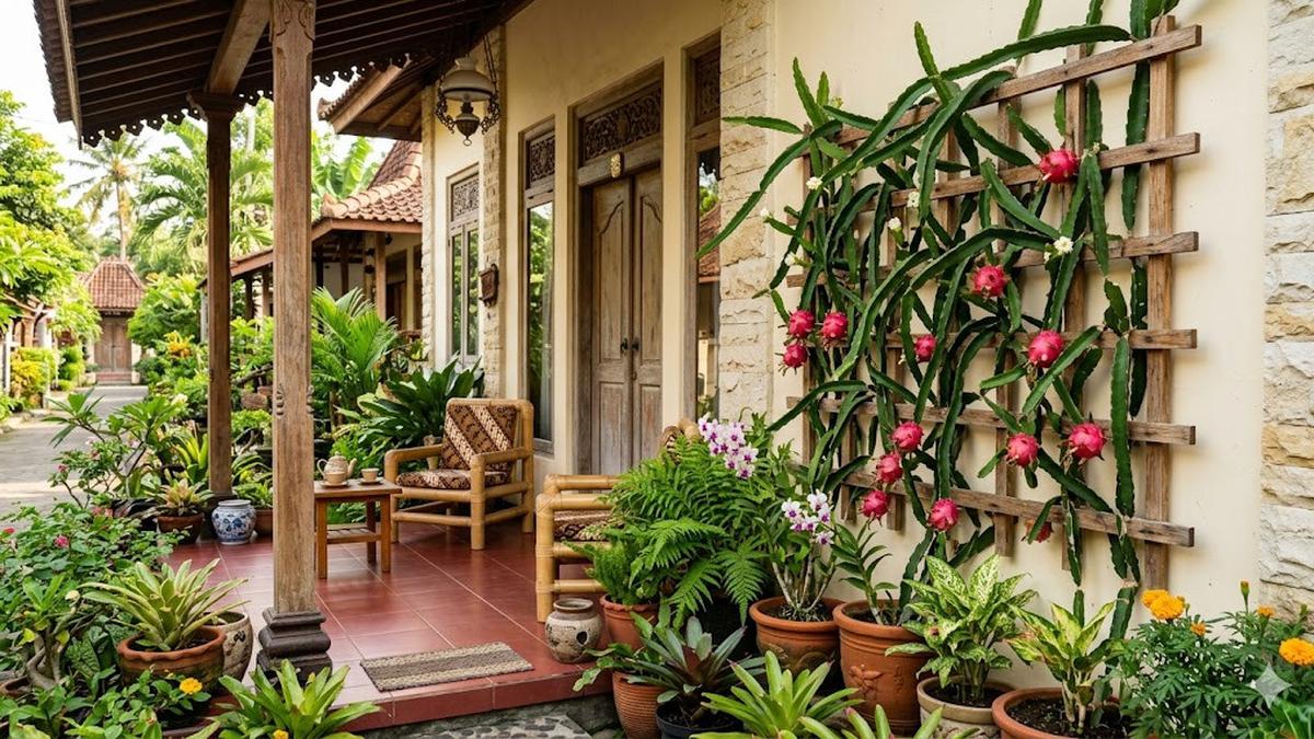 8 Pohon Buah Mini Merambat untuk Tembok Teras yang Asri, Simak Tips Merawatnya