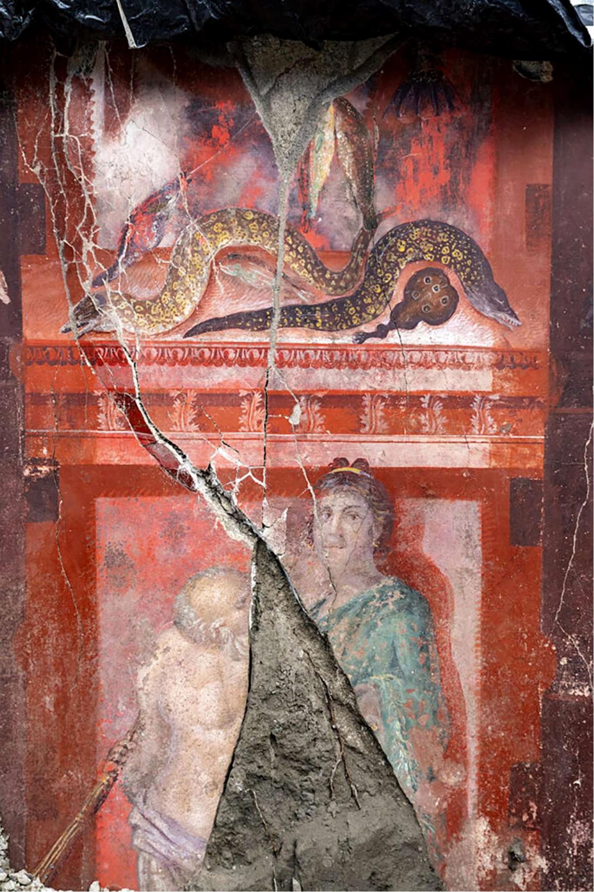 Penemuan lukisan dinding langka di Pompeii