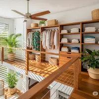 Rumah Sederhana dengan Mezzanine Sebagai Walk-In Closet Pribadi/Desain Rumah Sederhana dengan Mezzanine (Sumber: gemini.com)