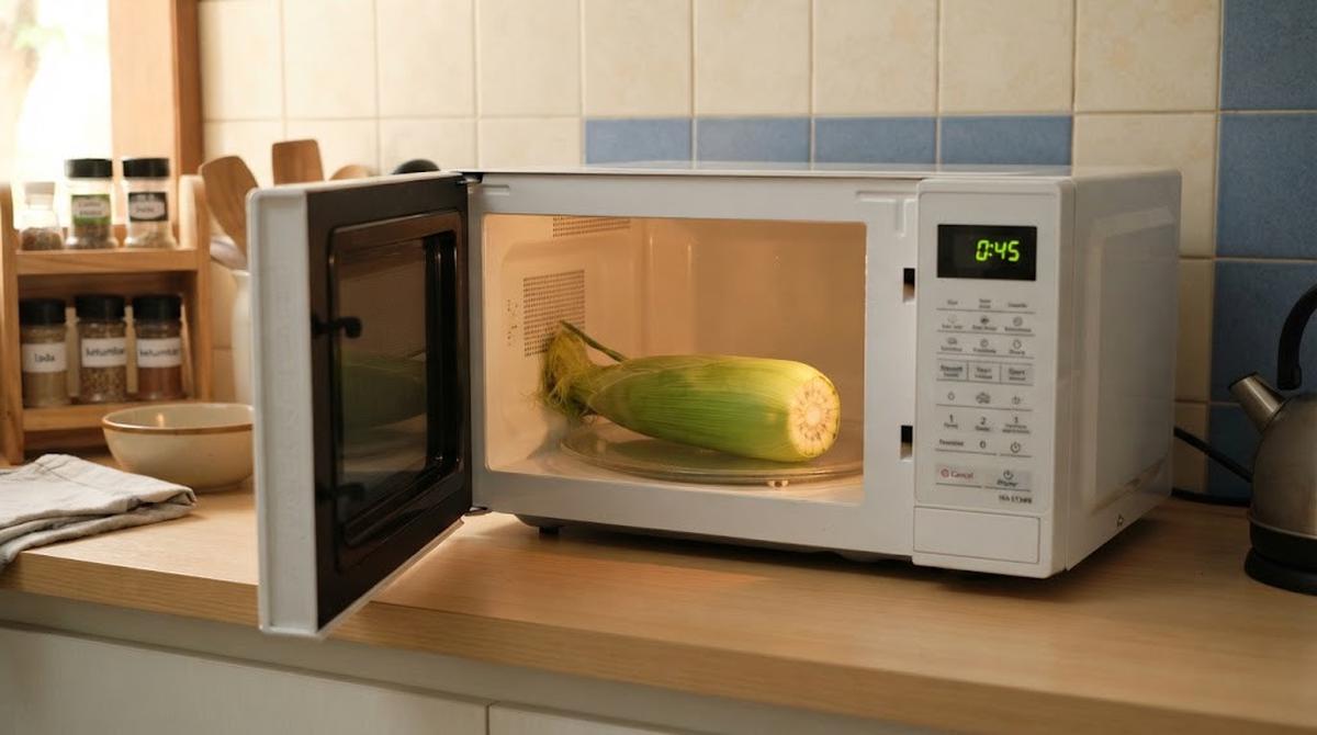 Panas dari Microwave untuk Jagung