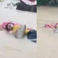 Kisah Dibalik Video Viral Pria yang Tidur Nyenyak Sembari Terapung Banjir. (Sumber: Twitter/farism4n)