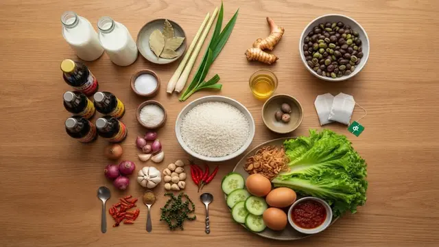 Bahan-bahan Nasi Uduk Semur Jengkol