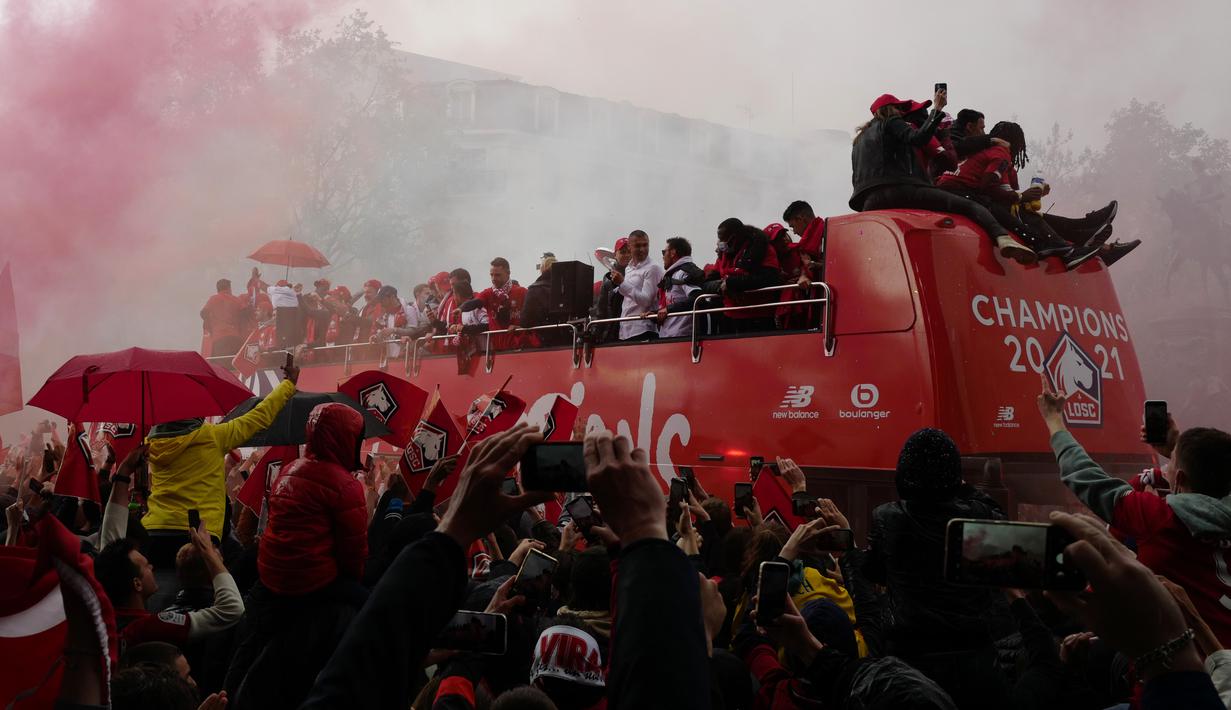 FOTO: Pesta Lille Juara Ligue 1 Prancis - Bola Liputan6.com