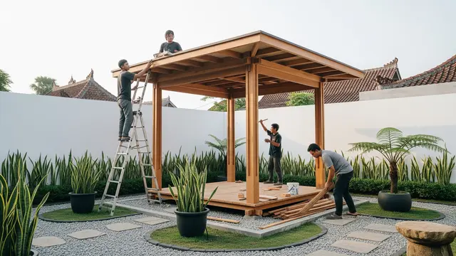 Cara Membuat Gazebo dari Material Bekas yang Tetap Terlihat Mewah/Gemini AI
