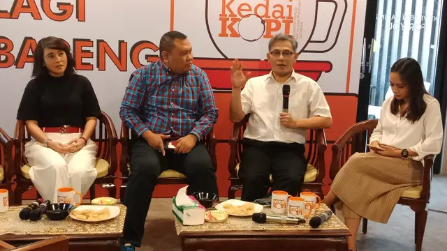 Ketua Umum Inovator 4.0 Indonesia, Budiman Sudjatmiko saat menghadiri diskusi bertajuk "Siapa Bisa 'Baca' Jokowi", di Menteng, Jakarta, Kamis (20/6/2019).