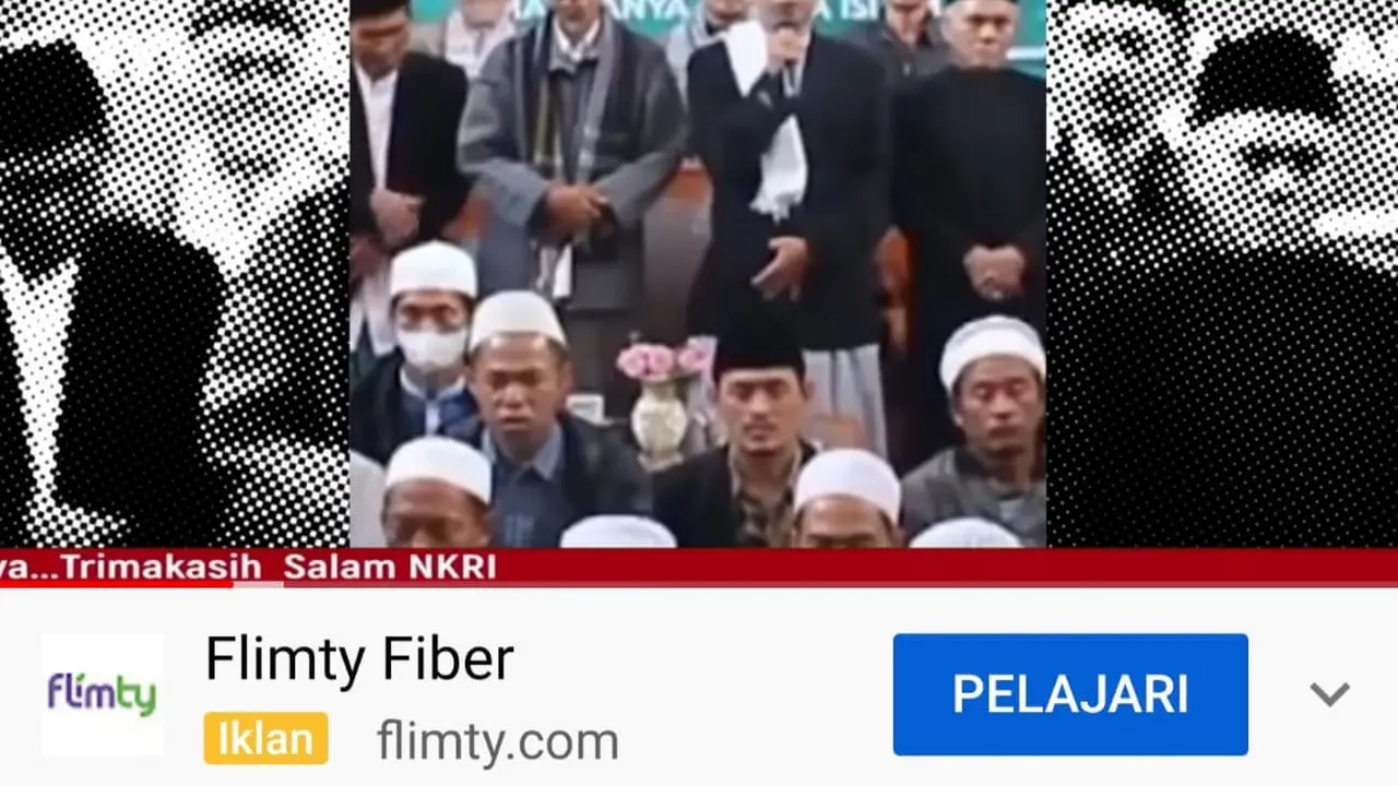 Caption potongan gambara dalam video yang mengandung dugaan ujaran kebencian dan fitnah terhadap Wapres Ma'ruf Amin dan Habib Luthfi yang beredar luas di canel Yotube.