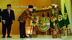 Menteri Agama Suryadharma Ali (SDA) membuka Rapimnas LDII di Balai Kartini, Jakarta, Selasa (13/4/2014) (Liputan6.com/Andrian M Tunay).