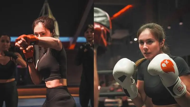 7 Potret Wulan Guritno Latihan Boxing, Tampil Energik dan Menawan