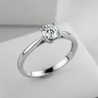 Ilustrasi Model Cincin Emas Putih Simple Elegan. (Foto: Gemini AI)