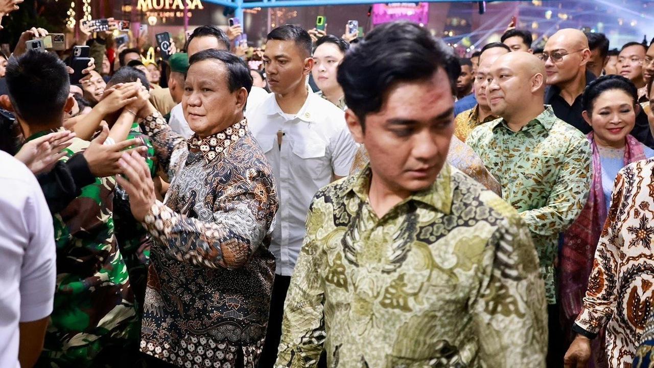 Prabowo rayakan Tahun Baru 2025 di Bundaran HI