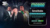 Main bareng GTA V bersama Sonalibaba, Minggu (20/12/2020) pukul 19.00 WIB dapat disaksikan melalui platform streaming Vidio, laman Bola.com, dan juga Bola.net.