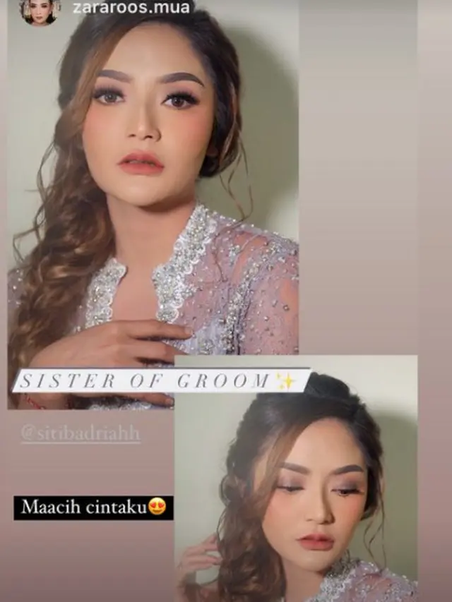 6 Potret Penampilan Siti Badriah di Pernikahan Adik Ipar, Kompak Pakai Sarimbit