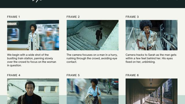 Contoh storyboard acara TV dan film
